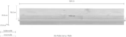 FORTE Wandregal »Clif« Breite 160 cm