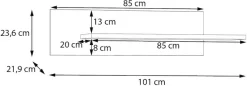 FORTE Wandregal »Wandboard« B/H/T 101/23,6/21,9 cm,vielseitig einsetzbar, einfache Montage