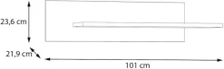 FORTE Wandregal »Wandboard« B/H/T 101/23,6/21,9 cm,vielseitig einsetzbar, einfache Montage