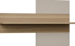 FORTE Wandregal »Wandboard, Lamellenoptik, warme Holznuancen« B/H/T100/63,4/21,9 cm, einfache Montage,