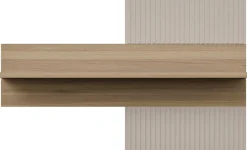 FORTE Wandregal »Wandboard, Lamellenoptik, warme Holznuancen« B/H/T100/63,4/21,9 cm, einfache Montage,