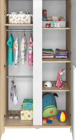 Galipette Babyzimmer-Komplettset »Sasha« Set, Bett, Wickelablage, Kleiderschrank, Kommode und kleines Bücherregal, 5 Stk. tlg.