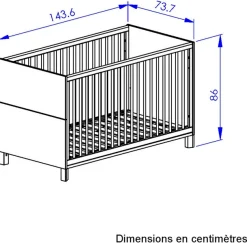 Gami Babyzimmer-Komplettset »Set N°2 Calypso« 5 Stk. tlg. Ein Schlafzimmer mit viel Stauraum