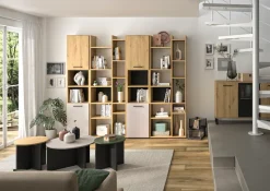 Gami Bücherregal »CRAFT« Bücherregal mit 6 Regalböden und 4 Ablageflächen