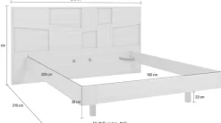 Gami Einzelbett Ein elegantes Bett mit integrierter Beleuchtung