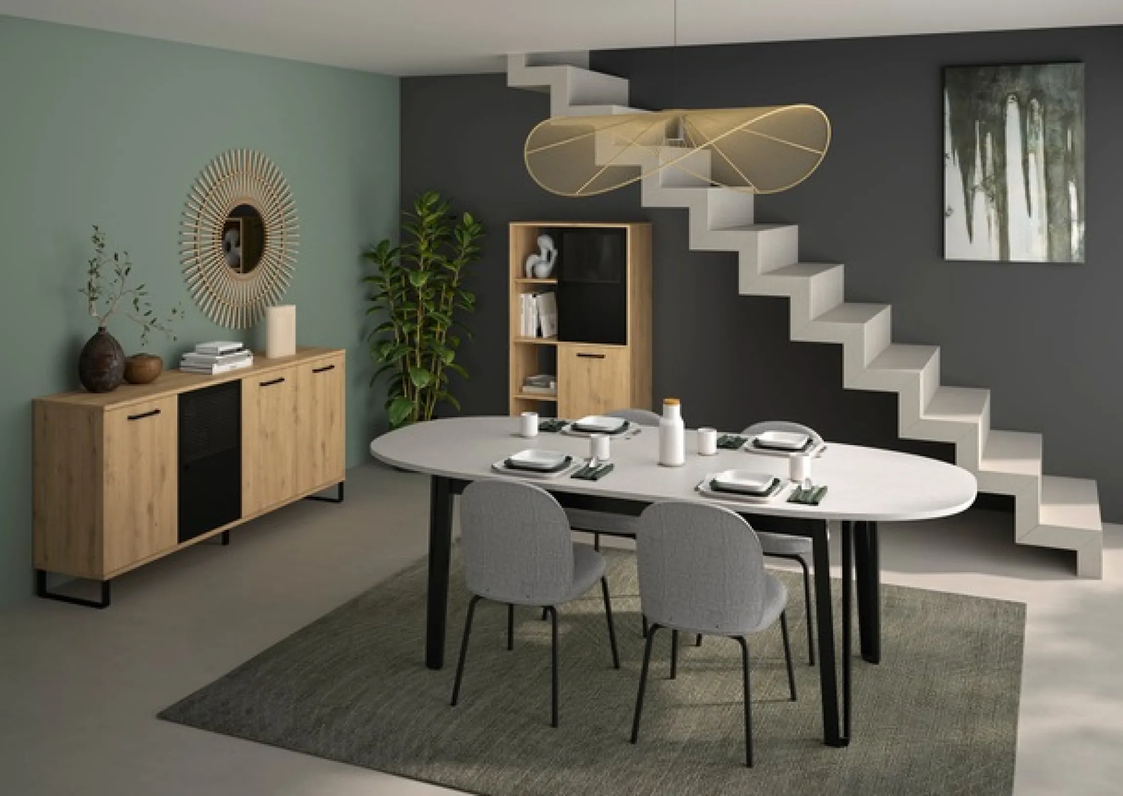 Gami Esstisch »CRAFT« Ovale Tischplatte mitErweiterung