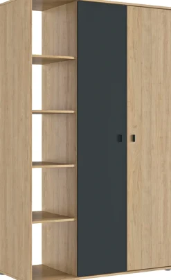 Gami Kleiderschrank »Schrank mit 2 Türen und Bibliothekseinheiten« ein cleverer, funktionaler Schrank