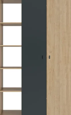 Gami Kleiderschrank »Schrank mit 2 Türen und Bibliothekseinheiten« ein cleverer, funktionaler Schrank