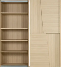 Gami Kleiderschrank »SILVA Schiebeschrank mit 2 Türen« Optimale Stauraumkapazität, Front mit LED-Beleuchtung