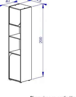Gami Kleiderschrank »2-türiges Bücherregal« Ein sehr funktioneller Schrank mit Regal.