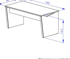 Gami Schreibtisch »ITALIC« Ein eleganter und funktionaler Schreibtisch