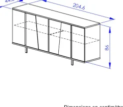 Gami Sideboard »SOLENA« Sideboard 4 Türen