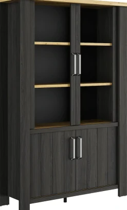 Gami Vitrine »Sequoia« 1 Stk. tlg. Wohnzimmer-Programm in Landhaus- und Industrial-Dekor