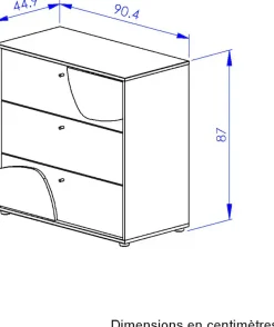 Gami Wickelkommode »BASILE Wickelkommode« bis 100 kg praktische und funktionale Aufbewahrungslösung 91 cm