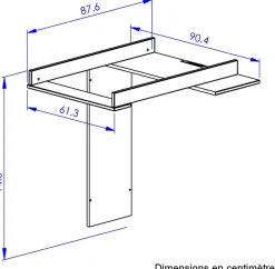 Gami Wickelkommode »BASILE Wickelkommode« bis 100 kg praktische und funktionale Aufbewahrungslösung 91 cm