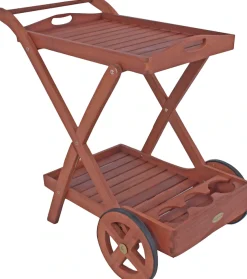 Garden Pleasure Servierwagen »Toledo« Eukalyptusholz, 88x54 cm, rollbar