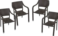 Garden Pleasure Stapelstuhl »CHARLESTON« (Set) 4 Stk.4er Set, aus Aluminium, auch für die Gastronomie geeignet