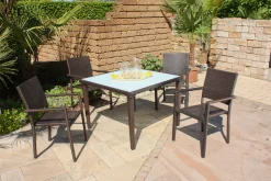 Garden Pleasure Stapelstuhl »MALAGA« (Set) 4 Stk.4er Set, aus Aluminium