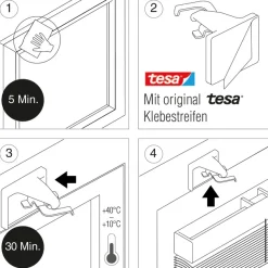 GARDINIA Sichtschutzbefestigung »Klebeträger-Set« für Aluminium-Jalousien
