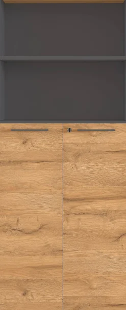 GERMANIA Aktenschrank »GW-Agenda, Mehrzweckschrank, abschließbar,« optional mit 2 offenen Fächern, Maße 80x197 cm, Made in Germany