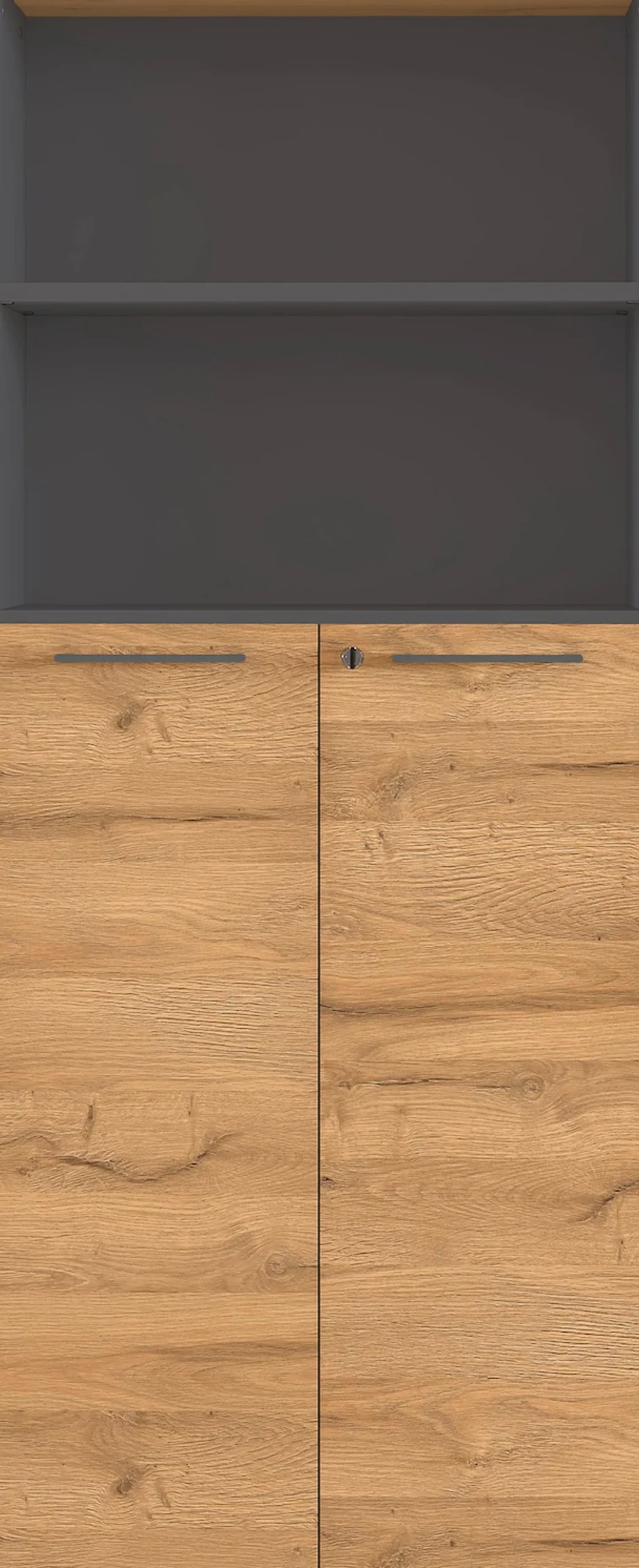 GERMANIA Aktenschrank »GW-Agenda, Mehrzweckschrank, abschließbar,« optional mit 2 offenen Fächern, Maße 80x197 cm, Made in Germany