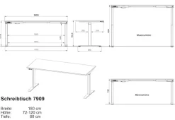 GERMANIA Büromöbel-Set »Mailand« 2 Stk. tlg. inkl. Schreibtisch und Raumteiler