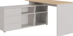 GERMANIA Eckschreibtisch »Lissabon« Winkelschreibtisch mit integriertem Sideboard