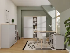 GERMANIA Eckschreibtisch »Lissabon« Winkelschreibtisch mit integriertem Sideboard