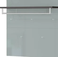 GERMANIA Garderobenpaneel »Oakland mit Glasfront« Breite: 97 cm, mit Ablageboden, Stange und Haken aus Metall