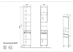 GERMANIA Hochschrank »Scantic« 1 Stk. tlg. mit griffloser Optik