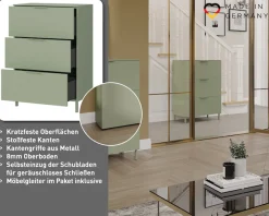 GERMANIA Kommode »Savoca« 1 Stk. tlg. Breite 68 cm, Soft-close, 2 Fußvarianten inkl., Made in Germany