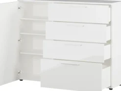 GERMANIA Kommode »Sunnyvale« Breite 135 cm, verstellbare Böden, Hochglanz, Made in Germany