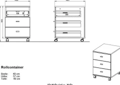 GERMANIA Rollcontainer »Altino« mit 3 Schubkästen