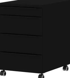 GERMANIA Rollcontainer »Mailand, mit 4 Schubladen, optional mit Schubladendämpfung,« Utensilienfach, 42x63 cm, Made in Germany