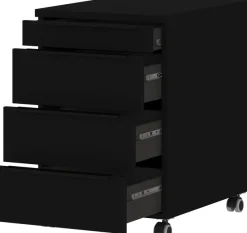 GERMANIA Rollcontainer »Mailand, mit 4 Schubladen, optional mit Schubladendämpfung,« Utensilienfach, 42x63 cm, Made in Germany