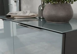 GERMANIA Schuhschrank »Oakland mit Glasfront« Breite: 87 cm, Türdämpfung, verstellbare Böden, Made in Germany