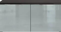 GERMANIA Schuhschrank »/ Schuhbank Oakland« 97x47x40cm, Türdämpfung, verstellbare Böden,Glasfront, Made in Germany