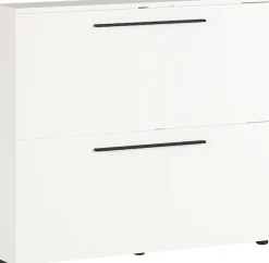 GERMANIA Schuhschrank »Utah Schuhschrank in 2 Breiten, mit 2 oder 3 Klappen« Tiefe: 19cm, ideal für schmale Flure, Metallschuhkörbe,Made in Germany