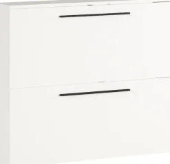 GERMANIA Schuhschrank »Utah Schuhschrank in 2 Breiten, mit 2 oder 3 Klappen« Tiefe: 19cm, ideal für schmale Flure, Metallschuhkörbe,Made in Germany