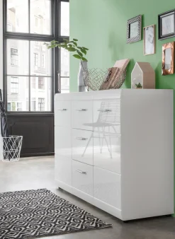 GERMANIA Sideboard »Adana« Breite 144 cm, verstellbare Böden, Hochglanz-Fronten, Made in Germany