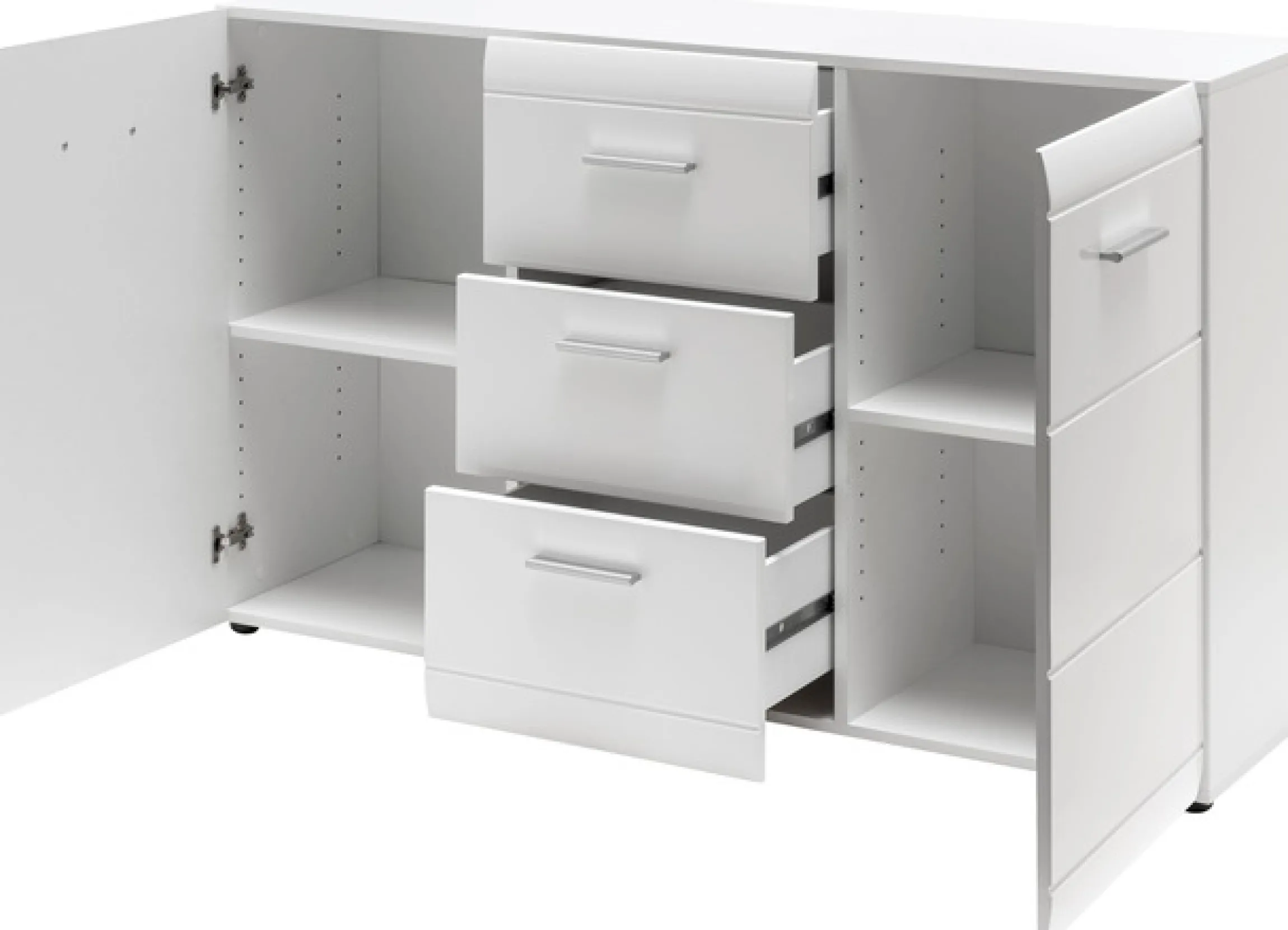GERMANIA Sideboard »Adana« Breite 144 cm, verstellbare Böden, Hochglanz-Fronten, Made in Germany