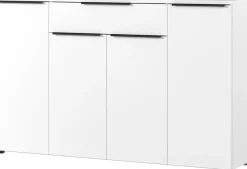 GERMANIA Sideboard »Mailand« Sideboard mit einer Schublade und 4 Türen, in graphit & weiß verfügbar