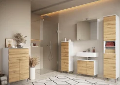 GERMANIA Waschbeckenunterschrank »Torrance« in 2 Breiten,mit Schublade & Füßen aus Metall, griffloses Design, Made in Germany