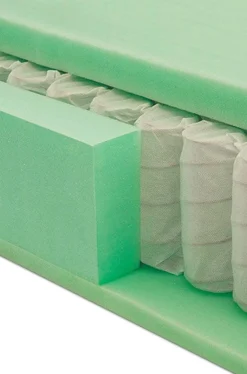 grüne betten Boxspringbett »Ella« mit Tonnentaschenfederkern-Matratze, Topper und Zierkissen, 100% vegan