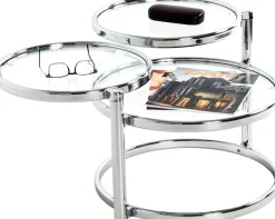 HAKU Couchtisch »Sofatisch, Wohnzimmertisch« 1 Stk. tlg. rund - aus Metall Silber - Ø/H / cm