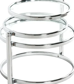 HAKU Couchtisch »Sofatisch, Wohnzimmertisch« 1 Stk. tlg. rund - aus Metall Silber - Ø/H / cm