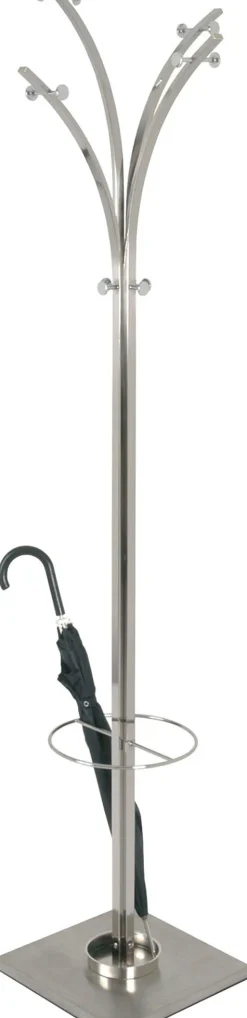 HAKU Garderobenständer »Kleiderständer, Standgarderobe« quadratisch - aus Metall Silber - B/T/H 45/45/187 cm