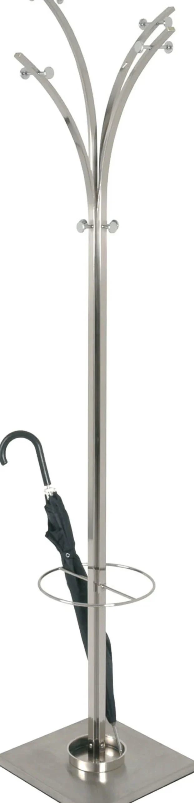 HAKU Garderobenständer »Kleiderständer, Standgarderobe« quadratisch - aus Metall Silber - B/T/H 45/45/187 cm