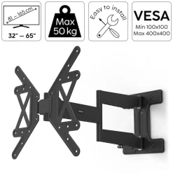 Hama TV-Wandhalterung »TV Halterung schwenkbar, vollbeweglich, (32"- 65"), 43", 50", 55"« bis 165 cm Zoll