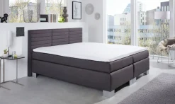 hapo Boxspringbett »ATLANTA mit hohem Kopfteil« Topper separat erhältlich,erhältlich in verschiedenen Breiten, Farben & Matratzenarten